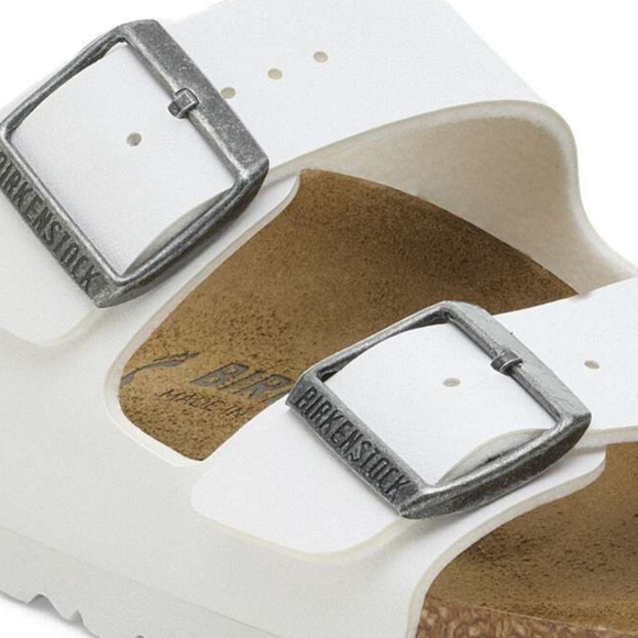 Birkenstock Arizona Birko- Flor Slide Sandals- White - Picture 6 of 15